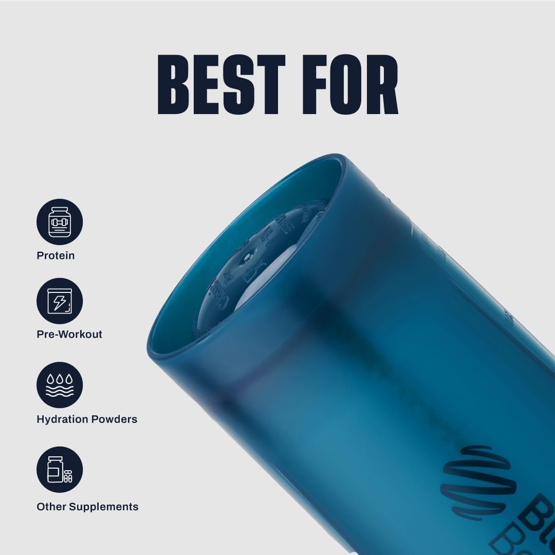 Classic V2 Shaker Bottle Perfect for Protein Shakes and Pre Workout, 28-Ounce, Ocean Blue