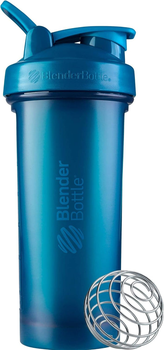 Classic V2 Shaker Bottle Perfect for Protein Shakes and Pre Workout, 28-Ounce, Ocean Blue